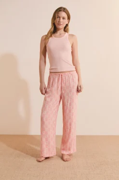 Pantalon de pyjama 7/8 à motifs