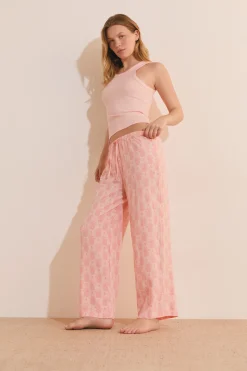 Pantalon de pyjama 7/8 à motifs