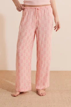 Pantalon de pyjama 7/8 à motifs
