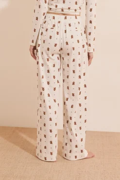 Pantalon de pyjama à motifs chiens en coton