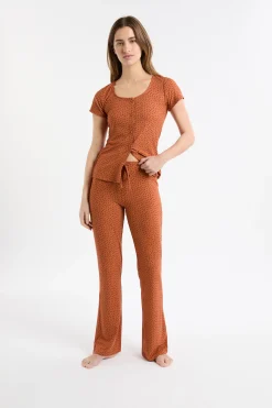 Pantalon de pyjama à motifs coeurs