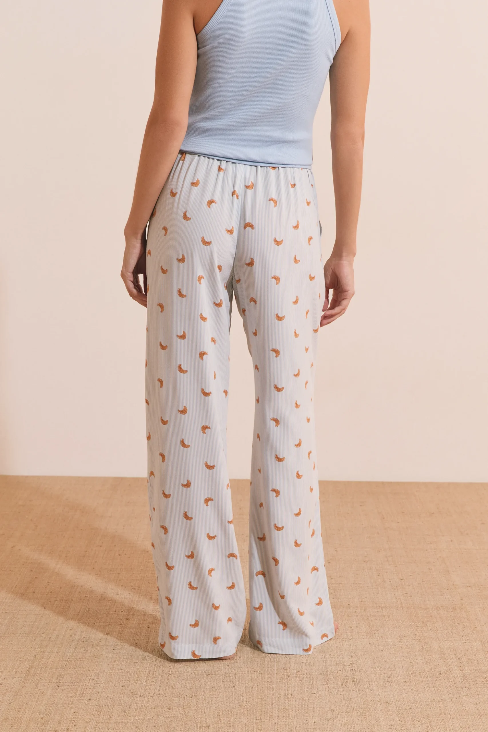 Pantalon de pyjama à motifs croissants