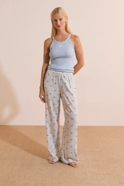 Pantalon de pyjama à motifs croissants