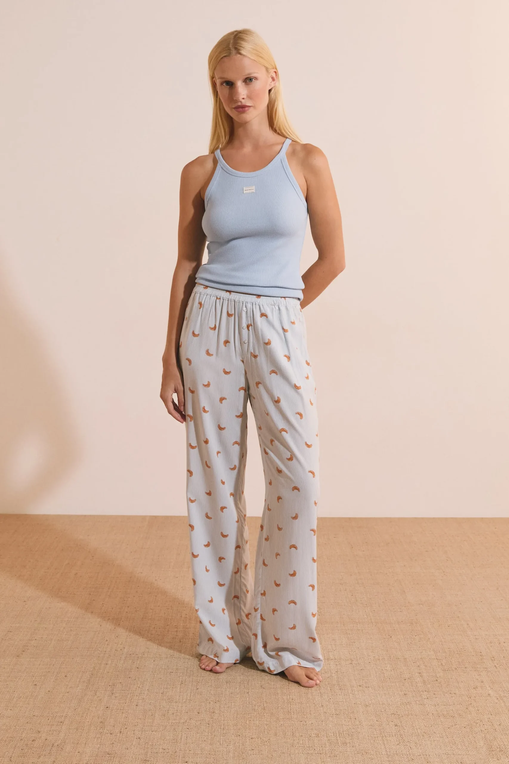 Pantalon de pyjama à motifs croissants