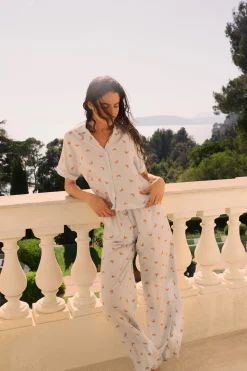 Pantalon de pyjama à motifs croissants