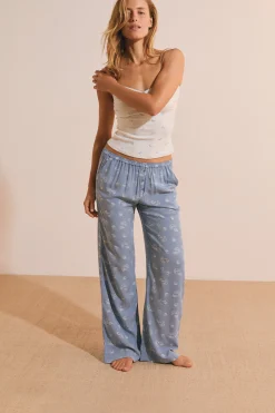 Pantalon de pyjama à motifs croissants