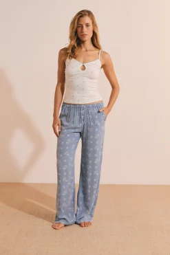 Pantalon de pyjama à motifs croissants