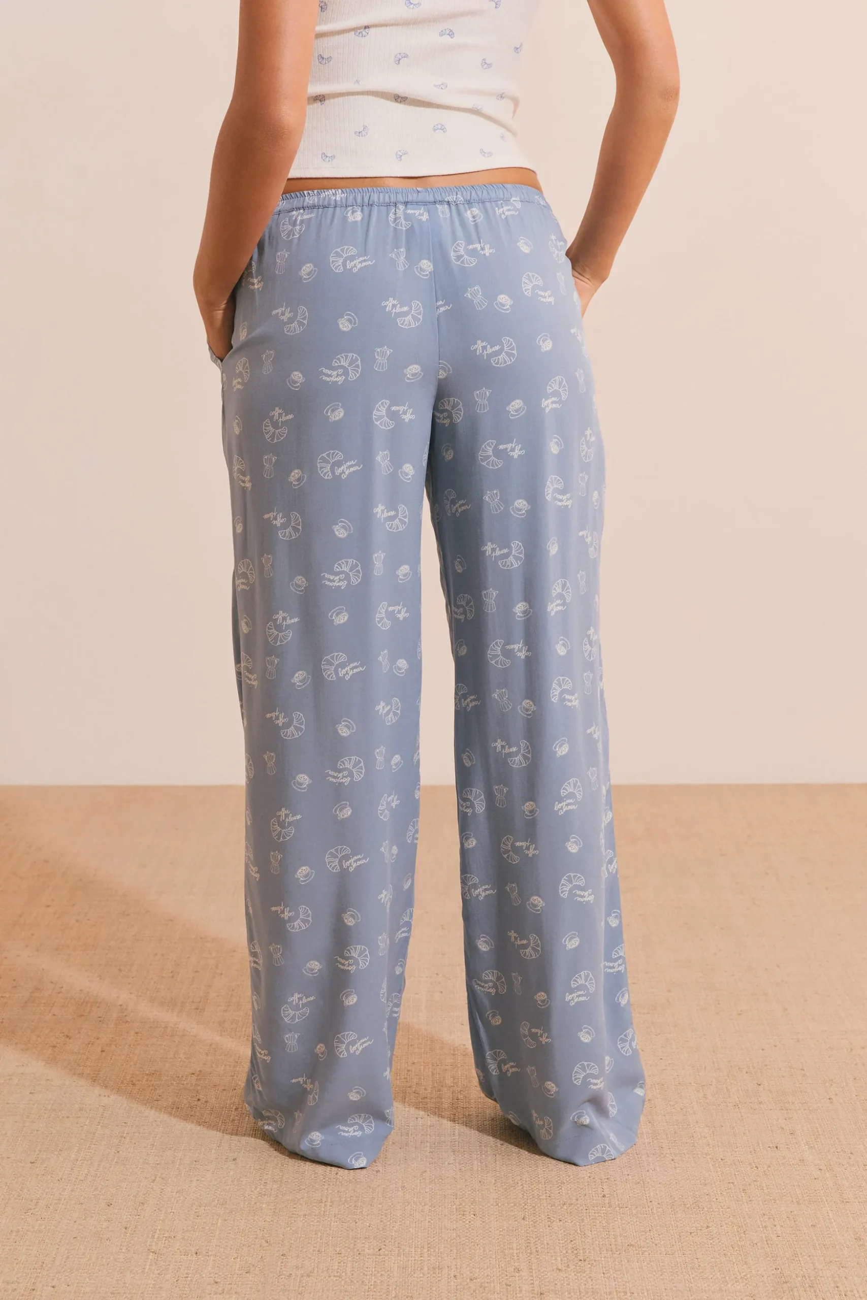 Pantalon de pyjama à motifs croissants