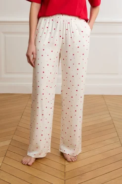 Pantalon de pyjama à motifs cœurs