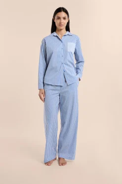 Pantalon de pyjama à rayures avec coton