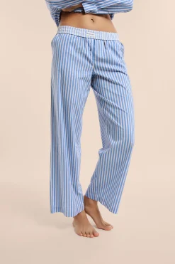 Pantalon de pyjama à rayures avec coton