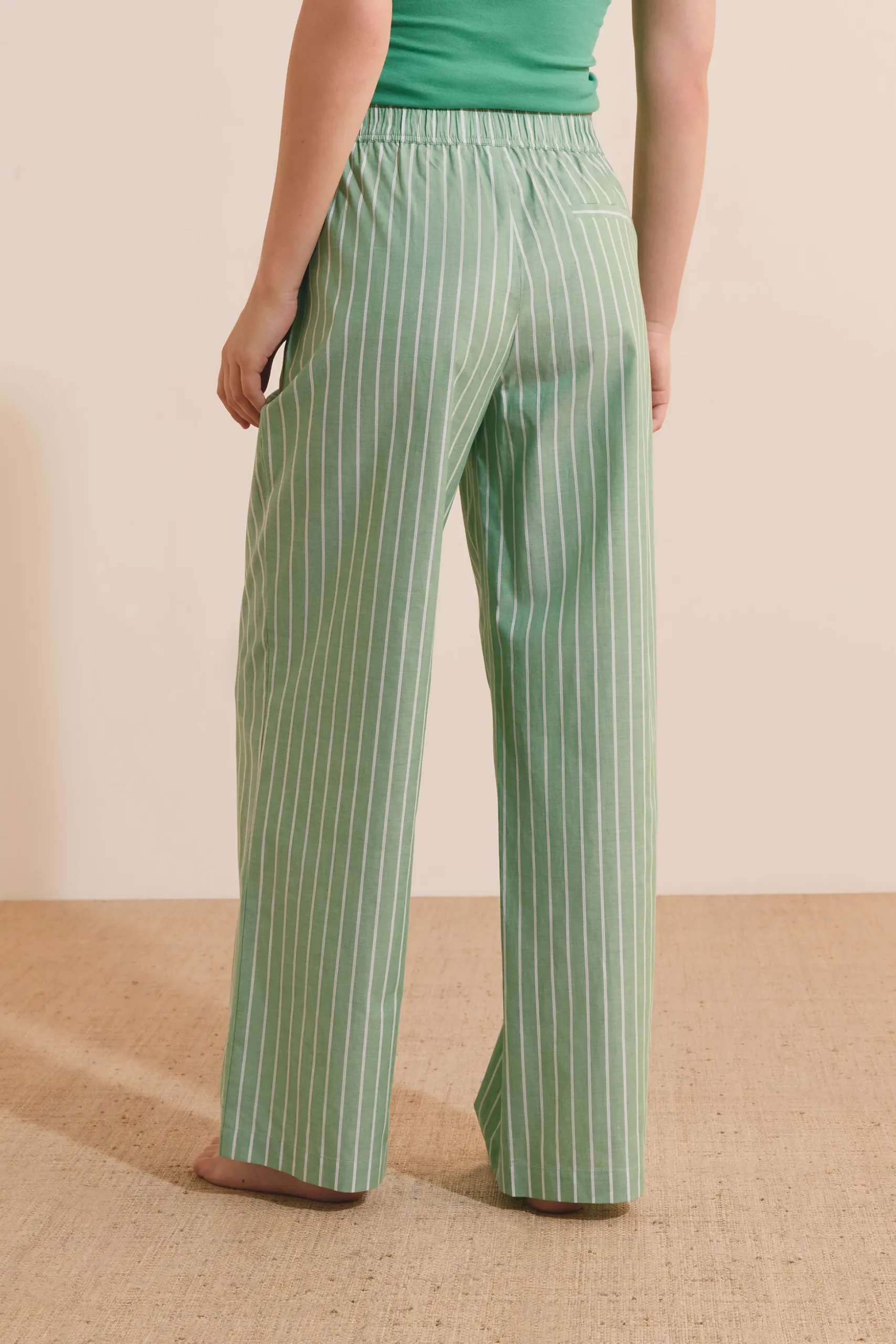 Pantalon de pyjama à rayures en coton
