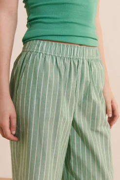 Pantalon de pyjama à rayures en coton
