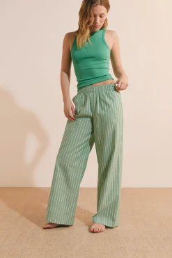 Pantalon de pyjama à rayures en coton