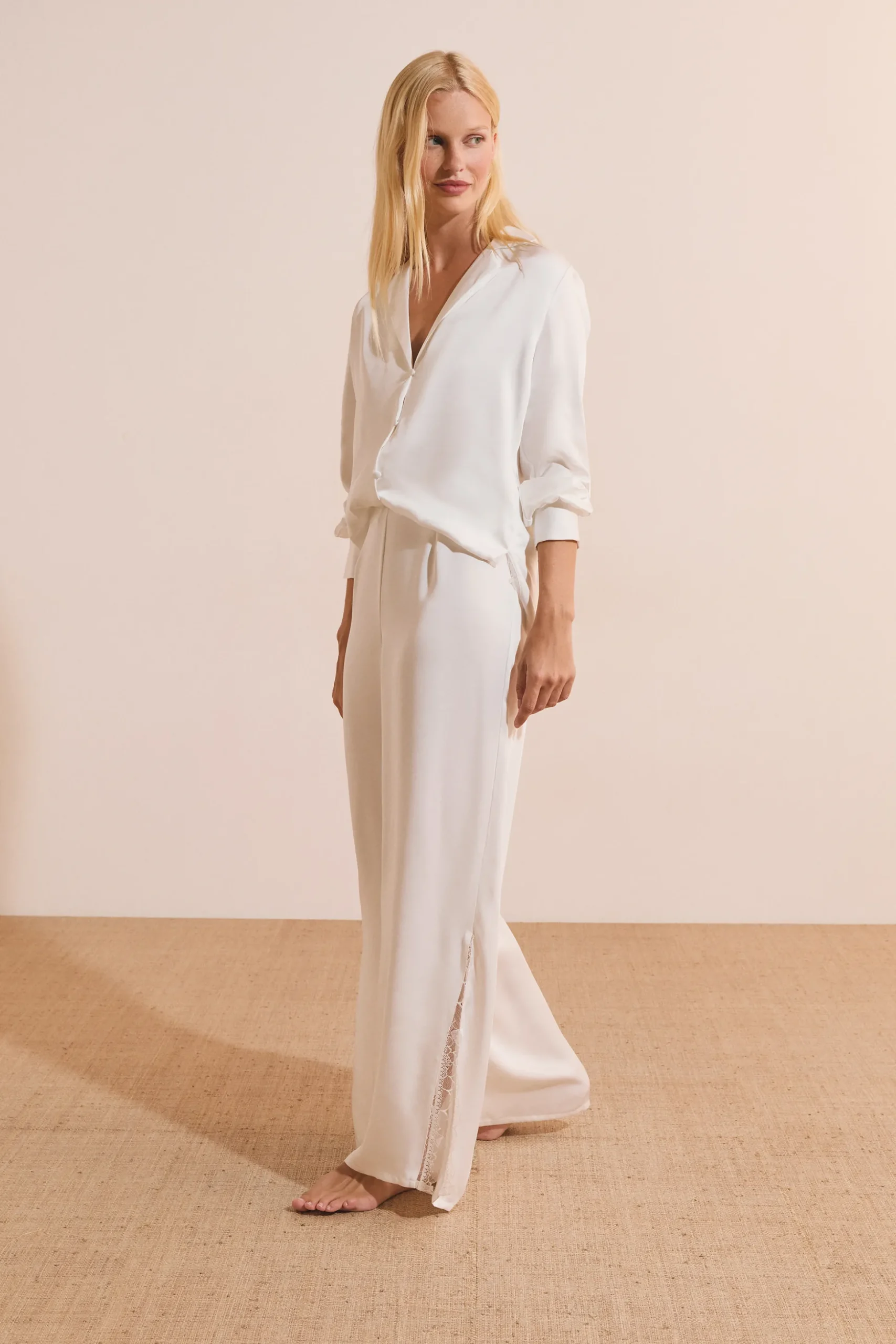 Pantalon de pyjama satiné