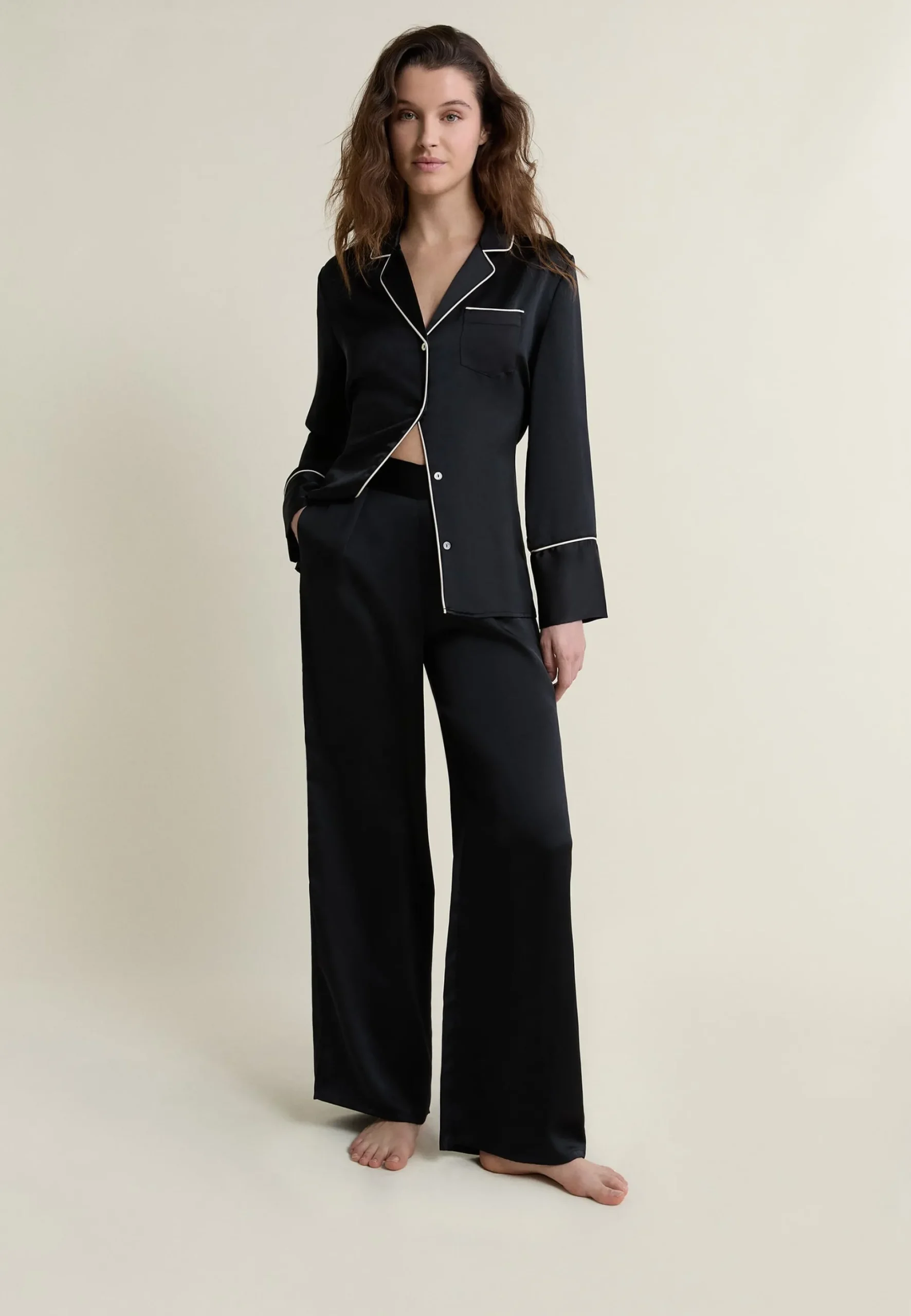 Pantalon de pyjama satiné