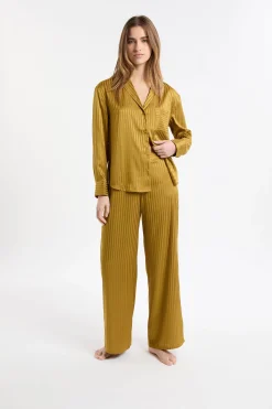 Pantalon de pyjama satinée à rayures
