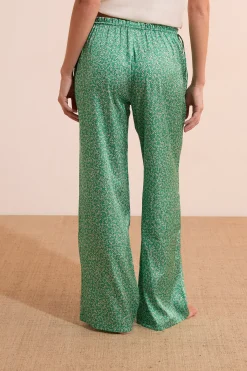 Pantalon de pyjama satiné à motifs