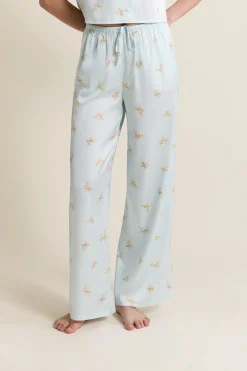 Pantalon de pyjama satiné à motifs