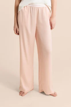 Pantalon de pyjama taille élastique "move, smile, sleep
