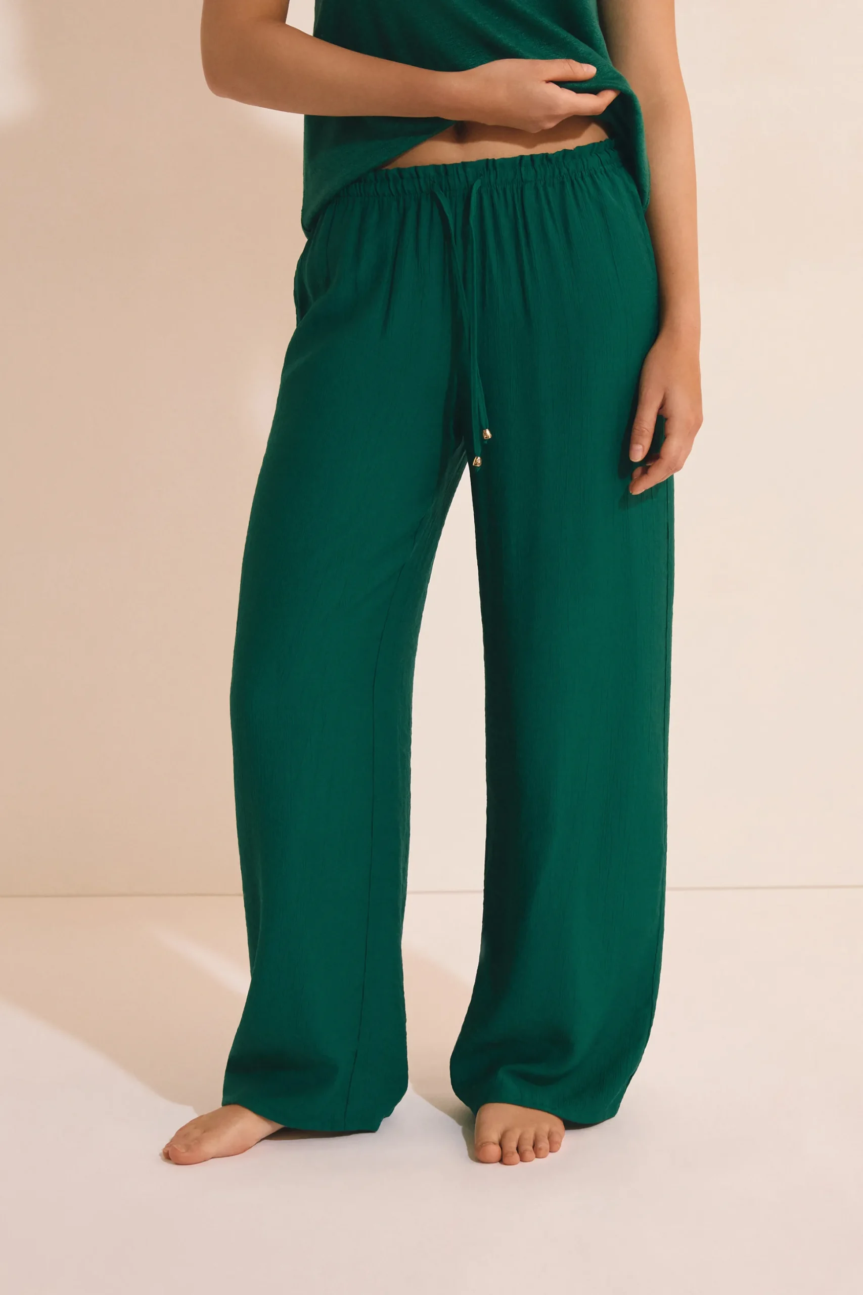 Pantalon de pyjama texturé élastiqué
