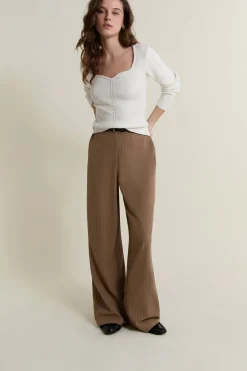 Pantalon droit rayé