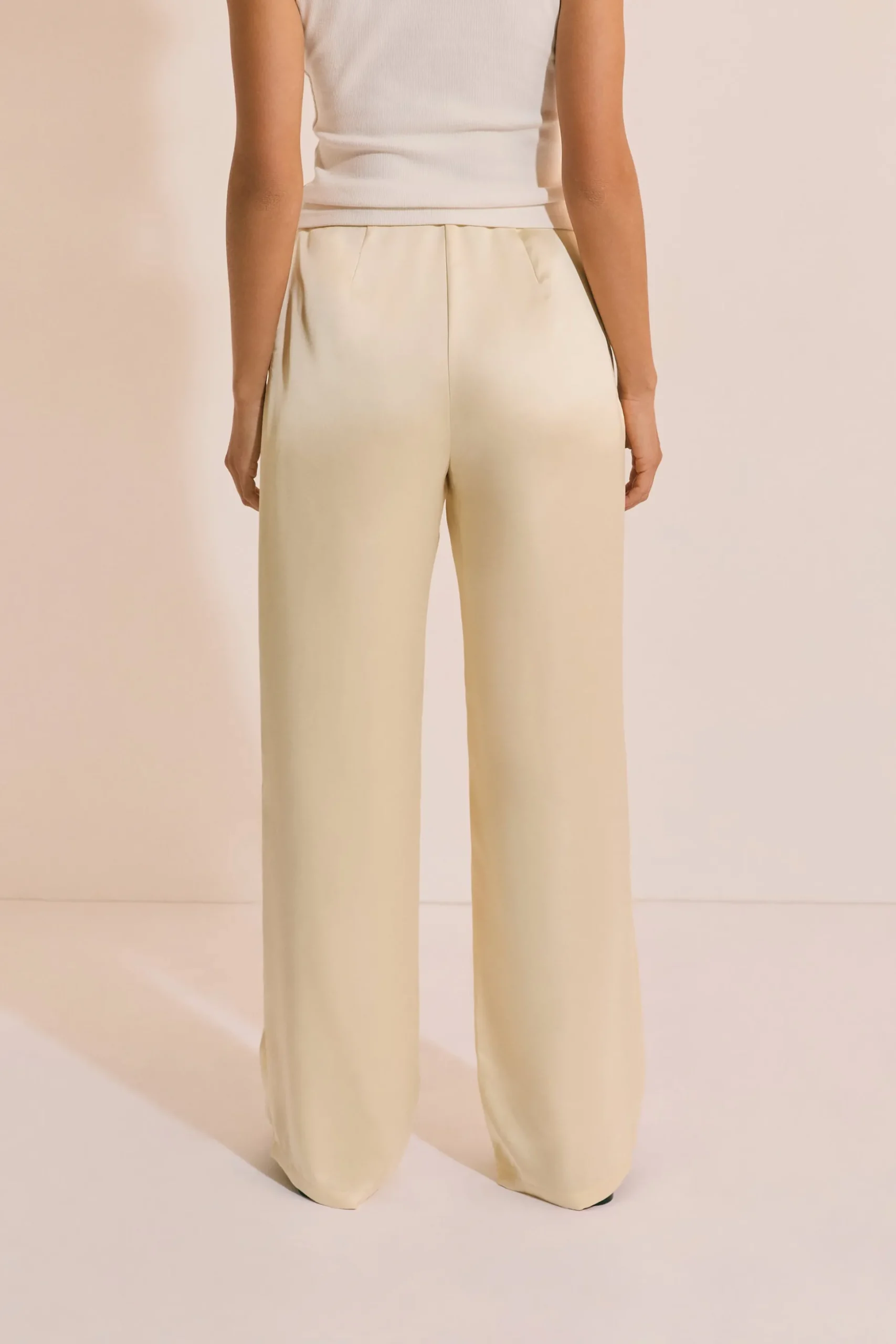 Pantalon droit satiné