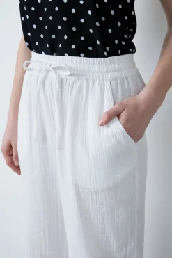 Pantalon en gaze de coton