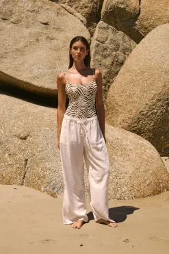 Pantalon fluide élastiqué