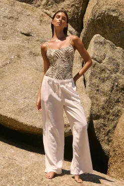 Pantalon fluide élastiqué