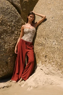 Pantalon fluide élastiqué