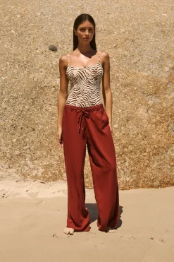 Pantalon fluide élastiqué