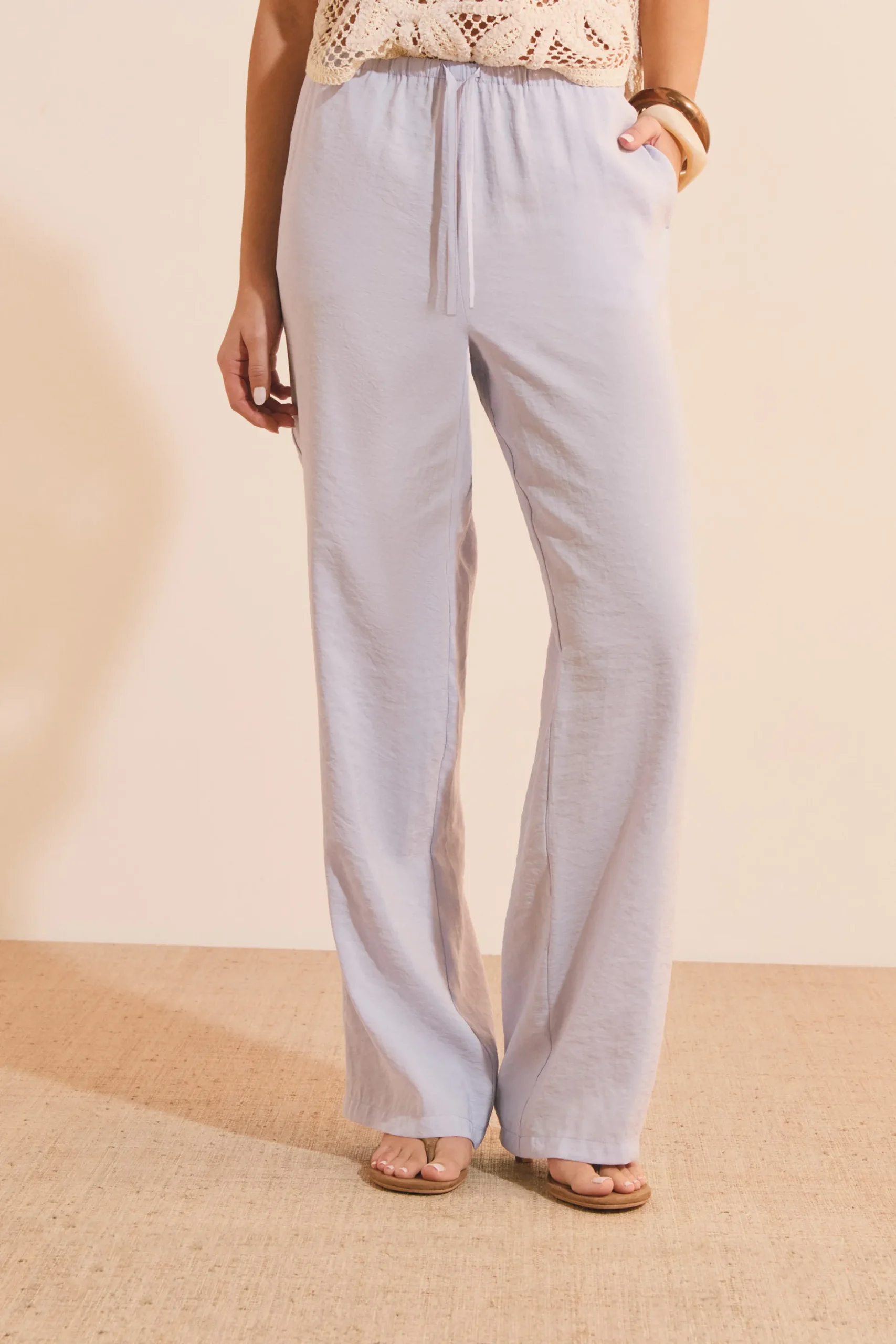 Pantalon fluide élastiqué