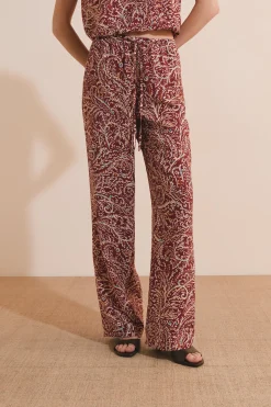 Pantalon fluide à motifs
