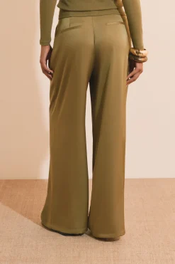 Pantalon fluide satiné