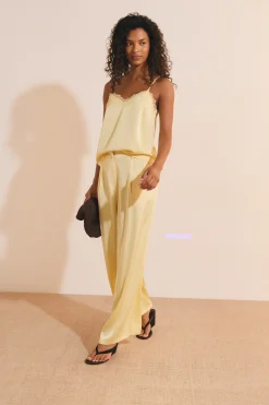 Pantalon fluide satiné