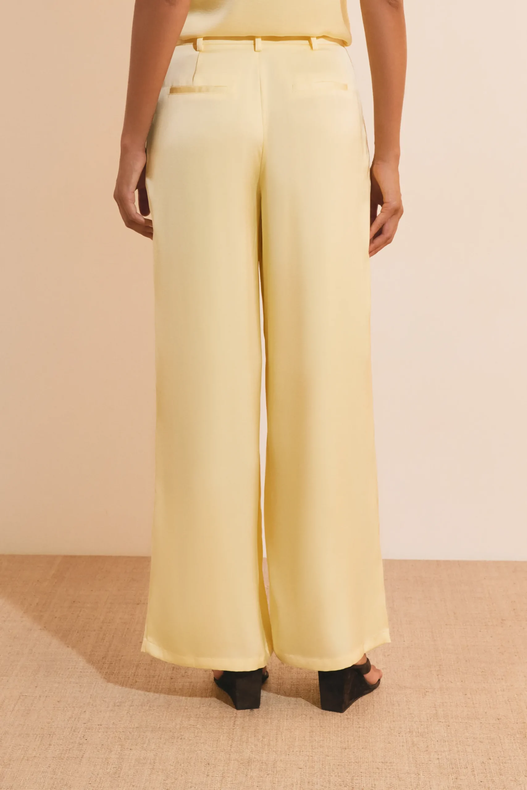 Pantalon fluide satiné