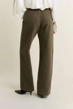 Pantalon large avec cordon en coton