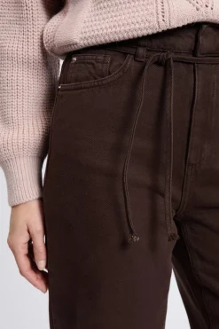 Pantalon large avec cordon en coton