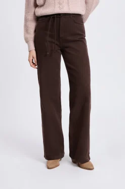 Pantalon large avec cordon en coton