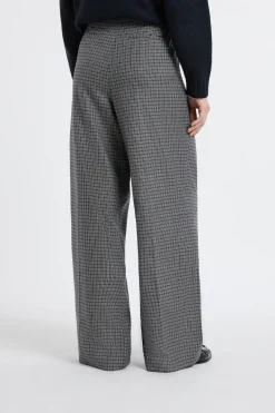 Pantalon large à carreaux