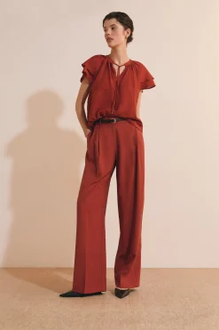 Pantalon large à pinces