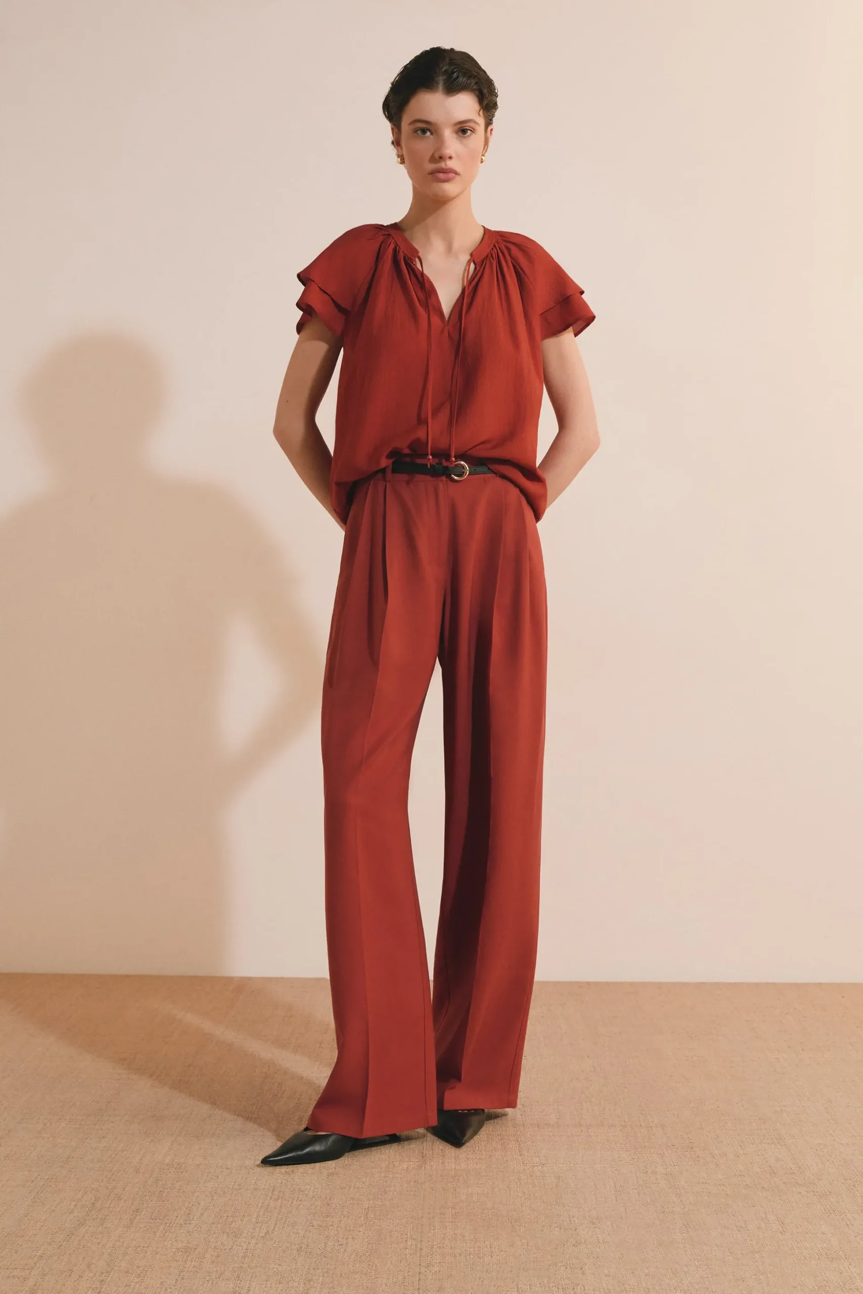 Pantalon large à pinces