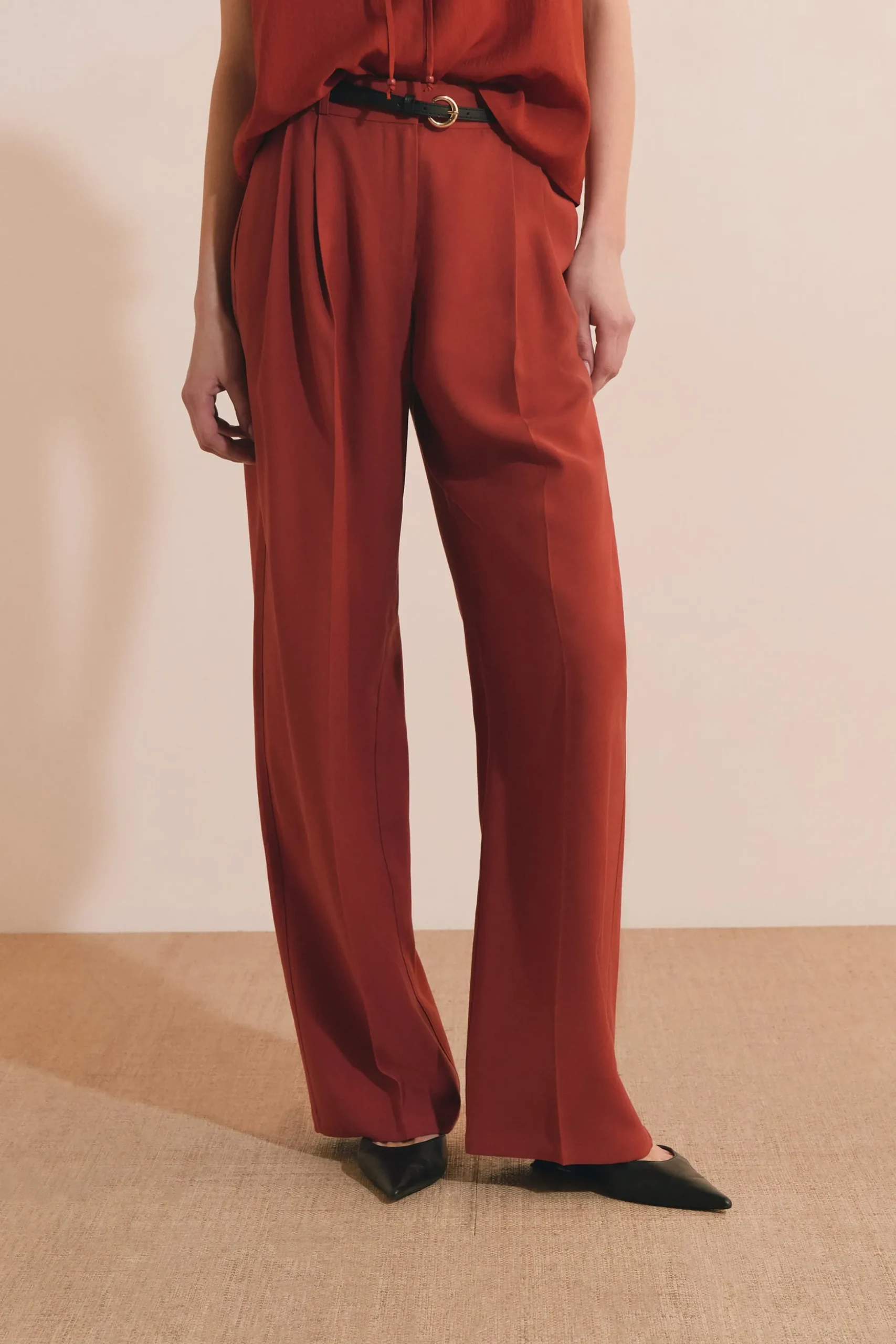 Pantalon large à pinces