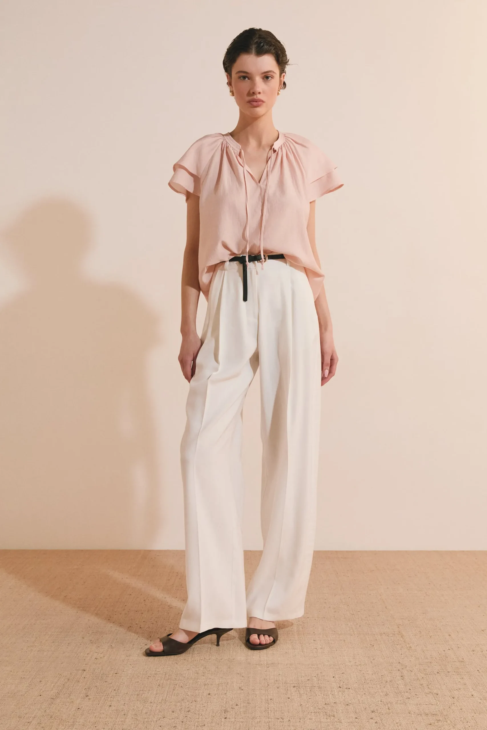 Pantalon large à pinces