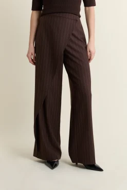 Pantalon large à rayures