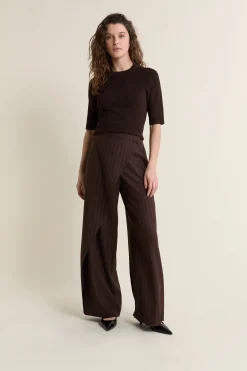 Pantalon large à rayures