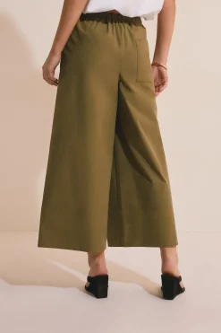 Pantalon élastiqué en coton