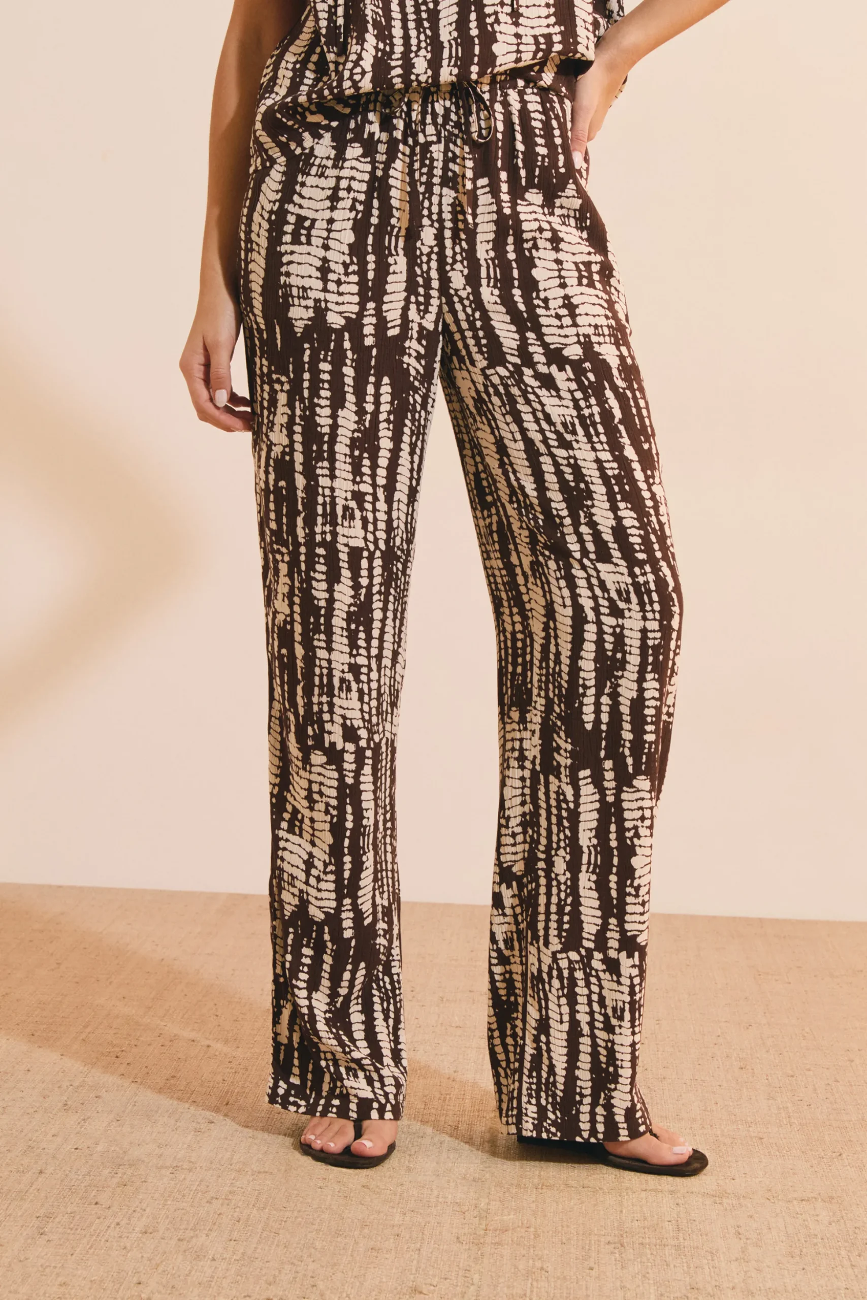 Pantalon à motifs