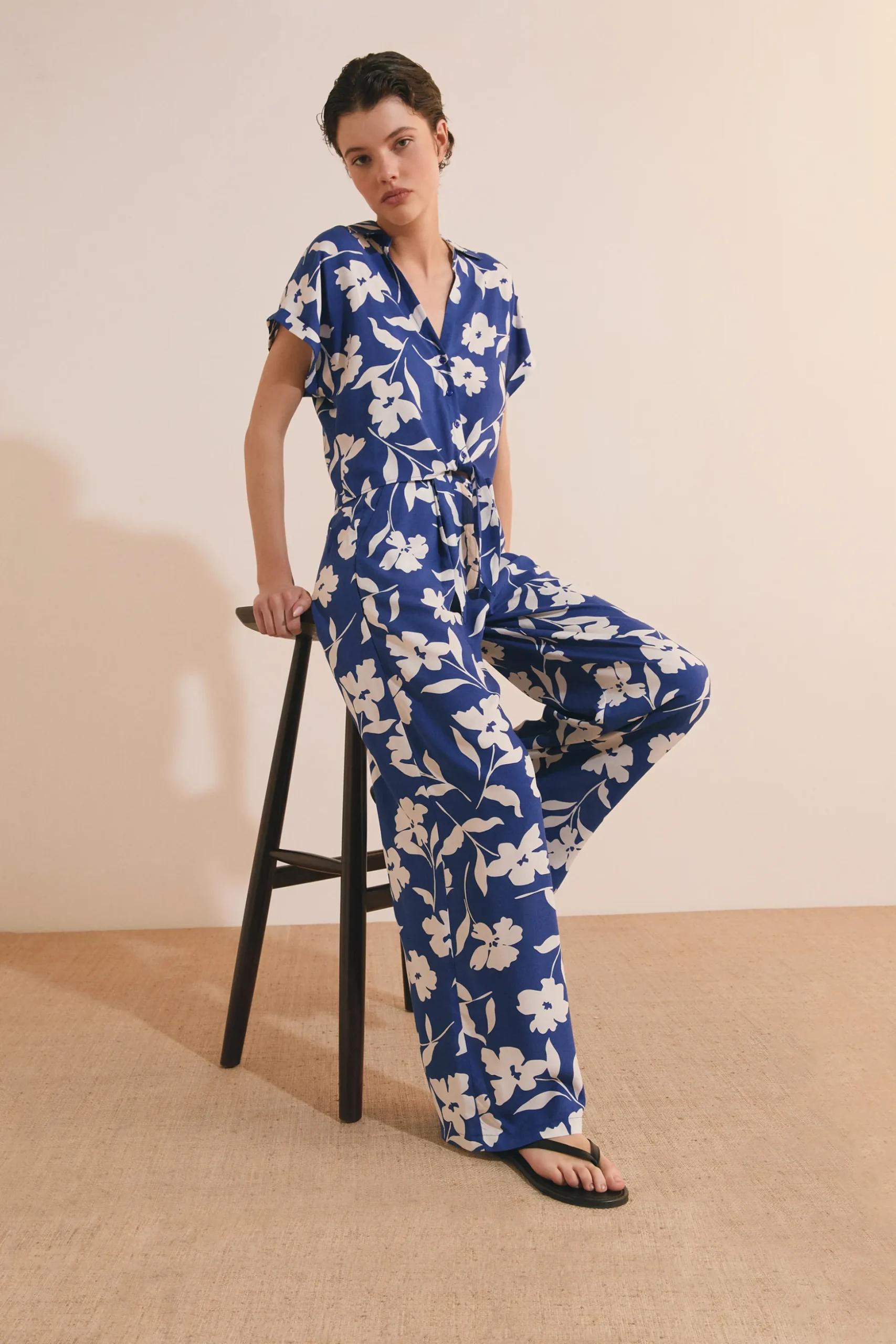 Pantalon à motifs